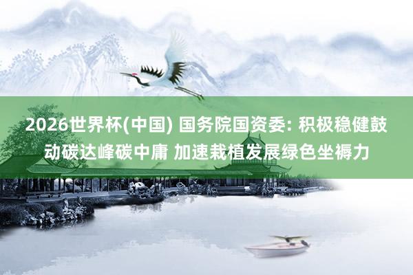 2026世界杯(中國) 國務院國資委: 積極穩健鼓動碳達峰碳中庸 加速栽植發展綠色坐褥力