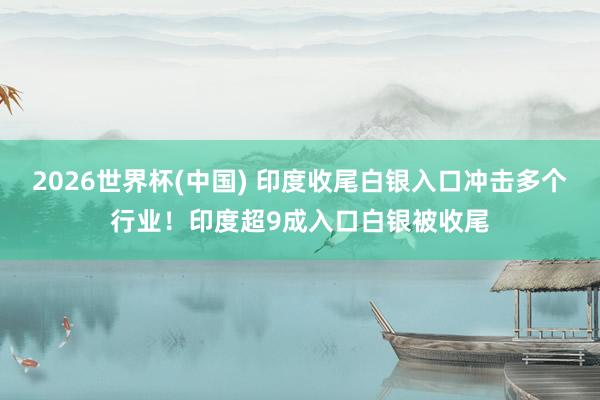 2026世界杯(中國) 印度收尾白銀入口沖擊多個行業！印度超9成入口白銀被收尾