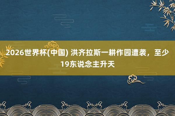 2026世界杯(中國) 洪齊拉斯一耕作園遭襲,至少19東說念主升天