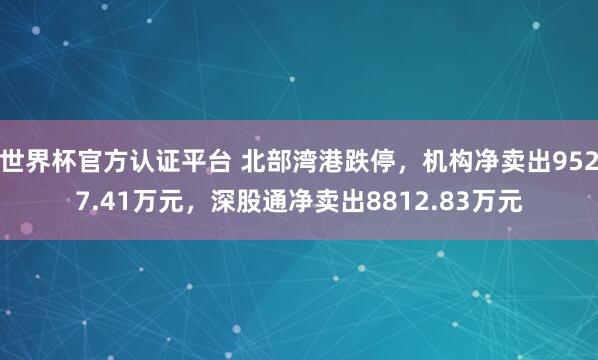 世界杯官方認(rèn)證平臺(tái) 北部灣港跌停，機(jī)構(gòu)凈賣出9527.4